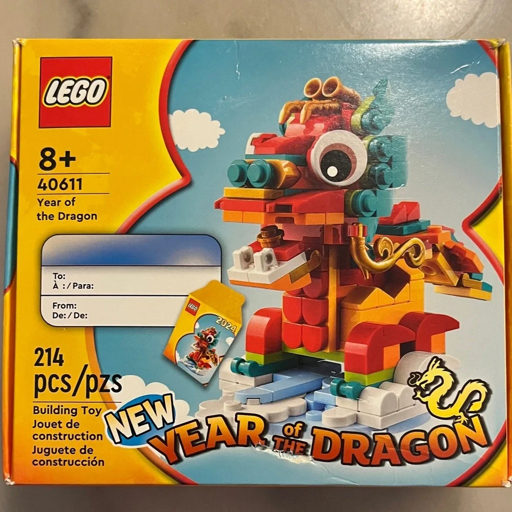 LEGO Year of the Dragon Set - Red, Blue, Orange - Picture 2 of 4